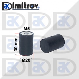 Антивибрационен тампон М 5 х Ø20 х 30 mm
